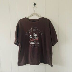 SHEIN Dark gray Expedition Graphic Tee